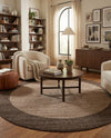 Studio Haven Collection Area Rug -  Conservatory (Light Brown) Round Light Brown  lifestyle 43