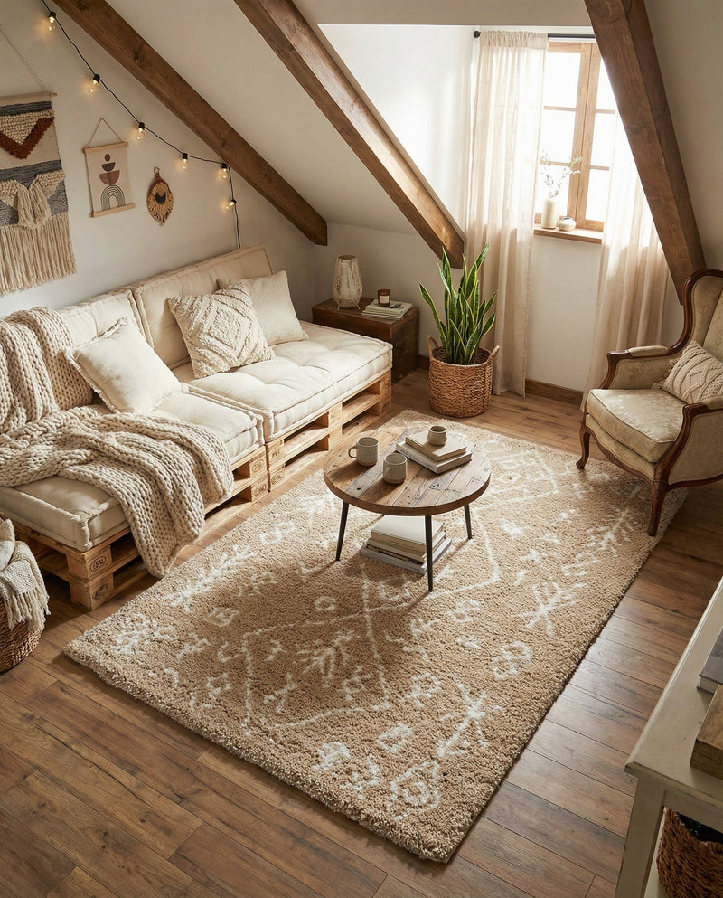Casablanca Comfort Collection Area Rug - Sahara Rectangle Taupe  lifestyle 45