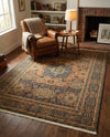 Ottoman Elegance Collection Area Rug - Sultan Rectangle Blue  lifestyle 14