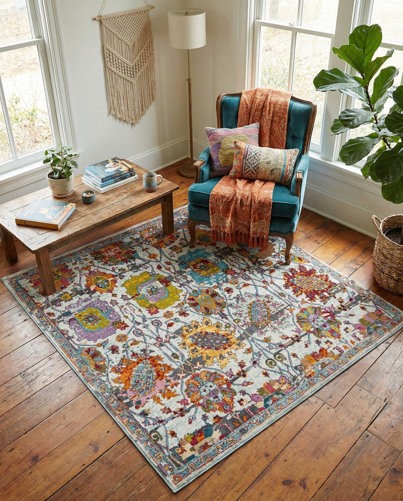 Arcadia Rugs Collection Area Rug -  Elysium Square Multi  lifestyle 33