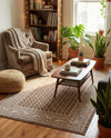 Soho Elegance Collection Area Rug -  Mercer (Brown) Rectangle Brown  lifestyle 19