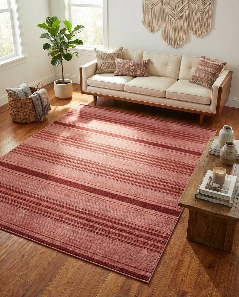 Jewel Oasis Collection Area Rug - Sapphire (Rusty Pink Rose) Rectangle Rusty Pink Rose  lifestyle 12