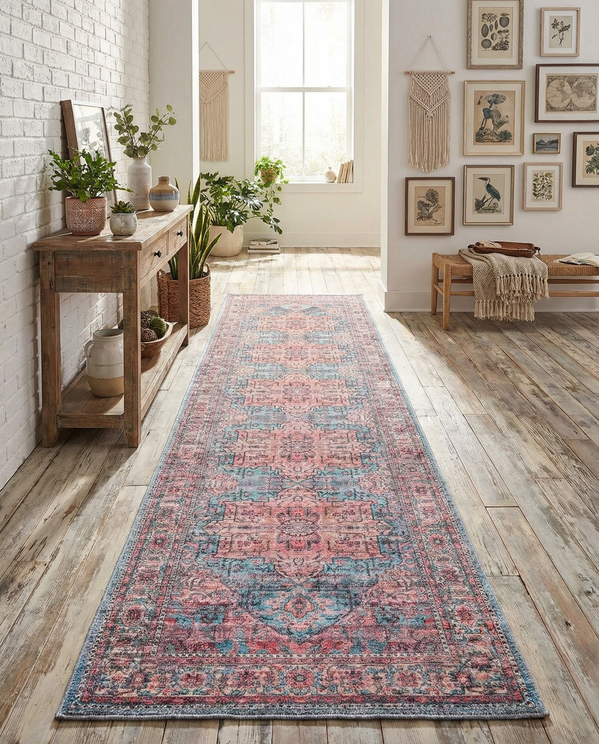 Zahara Oasis Collection Area Rug -  Fez Runner Blue  lifestyle 70