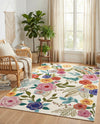 Meadow Breeze Collection Area Rug -  Petal Rectangle Ivory  lifestyle 38