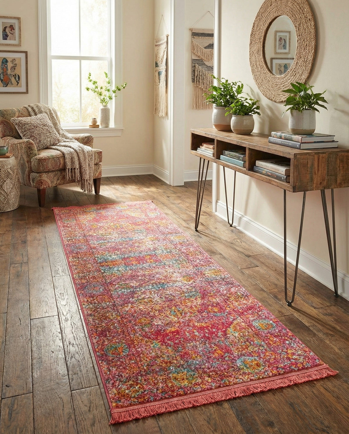 Caribbean Breeze Collection Area Rug -  Xcalak Runner Red  lifestyle 120