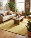 Solid Shag Seaside Collection Area Rug - Azure Cove (Yellow) Rectangle Yellow  lifestyle 11
