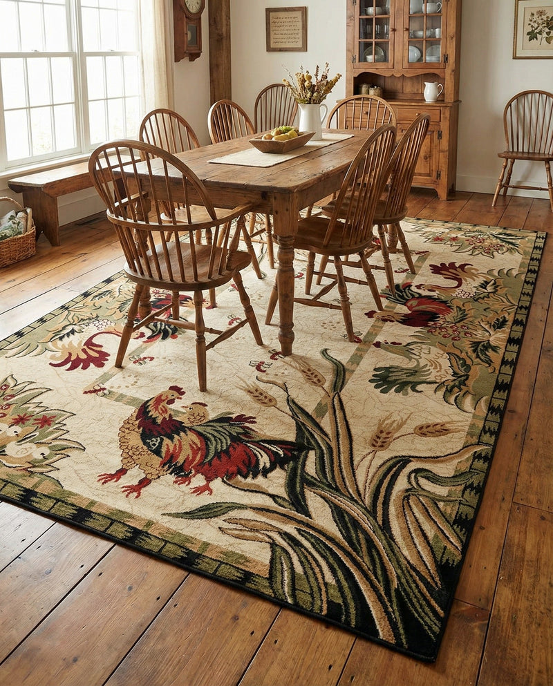 Rural Charm Collection Area Rug - Meadowbrook Rectangle Cream  lifestyle 33