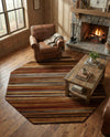 Bistro Lounge Collection Area Rug -  Americano Octagon Beige  lifestyle 57