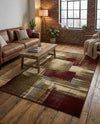 Bistro Lounge Collection Area Rug -  Doppio Rectangle Multi  lifestyle 23