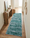 Sahara Essence Collection Area Rug - Oasis (Teal) Runner Teal  lifestyle 58