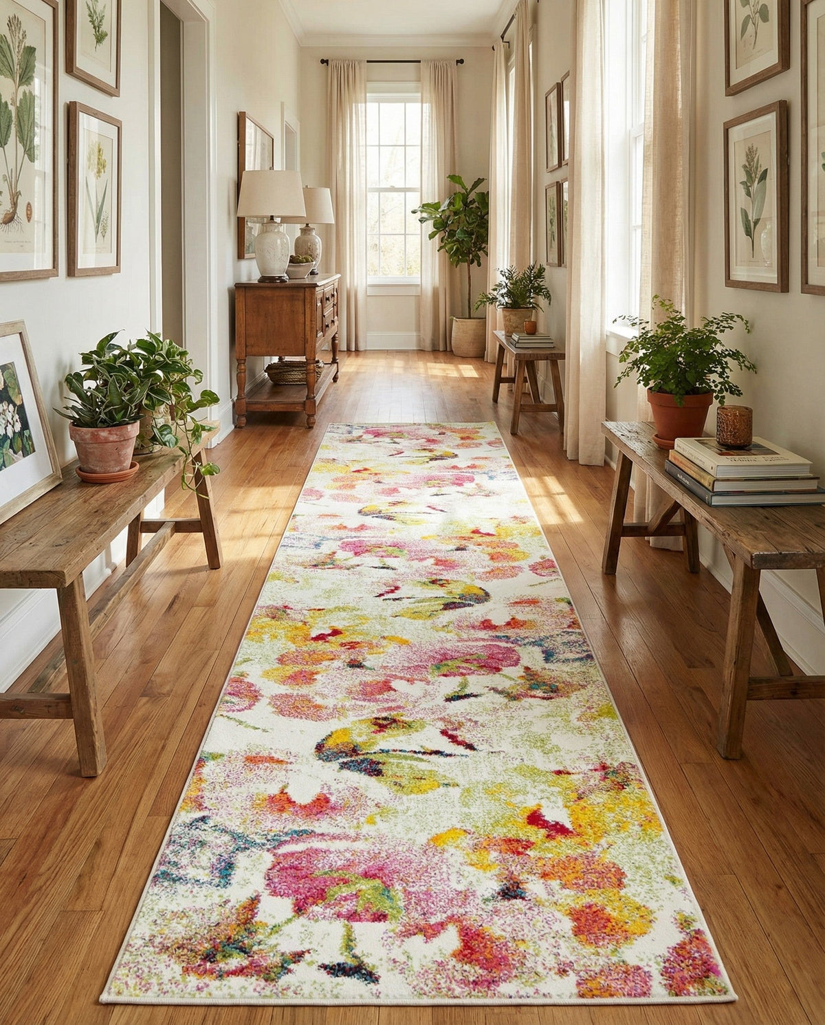 Venetian Elegance Collection Area Rug -  Marghera Runner Ivory  lifestyle 52