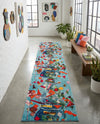 Colorburst Oasis Collection Area Rug -  Fresco Runner Aqua  lifestyle 48