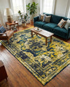 Riviera Elegance Collection Area Rug -  Menton (Navy Blue) Rectangle Navy Blue  lifestyle 16