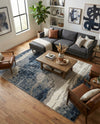 Copenhagen Edge Collection Area Rug - Nyhavn Rectangle Blue  lifestyle 67