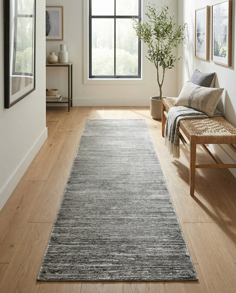 Bloomsbury Elegance Collection Area Rug -  Kensington (Gray) Runner Gray  lifestyle 36