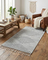 Thar Cotton Collection Area Rug - Jaisalmer (Light Gray) Rectangle Light Gray  lifestyle 12