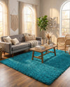 Plush Oasis Collection Area Rug - Serenity (Turquoise) Rectangle Turquoise  lifestyle 21