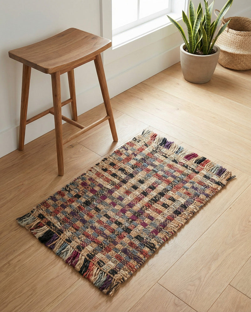 Savannah Jute Collection Area Rug - Malibu Rectangle Multi  lifestyle 11