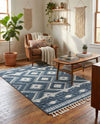 Sahara Chic Collection Area Rug -  Fez Rectangle Blue  lifestyle 38