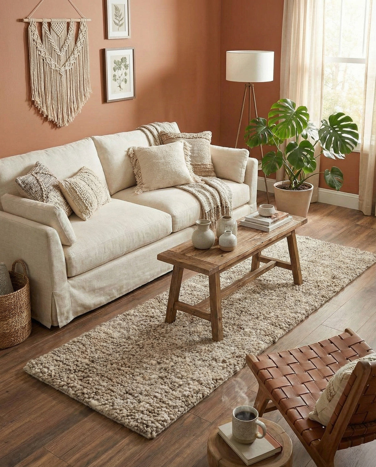 Wellington Luxe Shag Collection Area Rug - Kapiti Runner Taupe  lifestyle 133