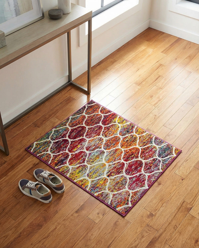 Trellis Mosaic Collection Area Rug -  Pergolatown (Multi) Rectangle Multi  lifestyle 24