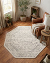 Savannah Soiree Collection Area Rug -  Everglade (White) Octagon White  lifestyle 58