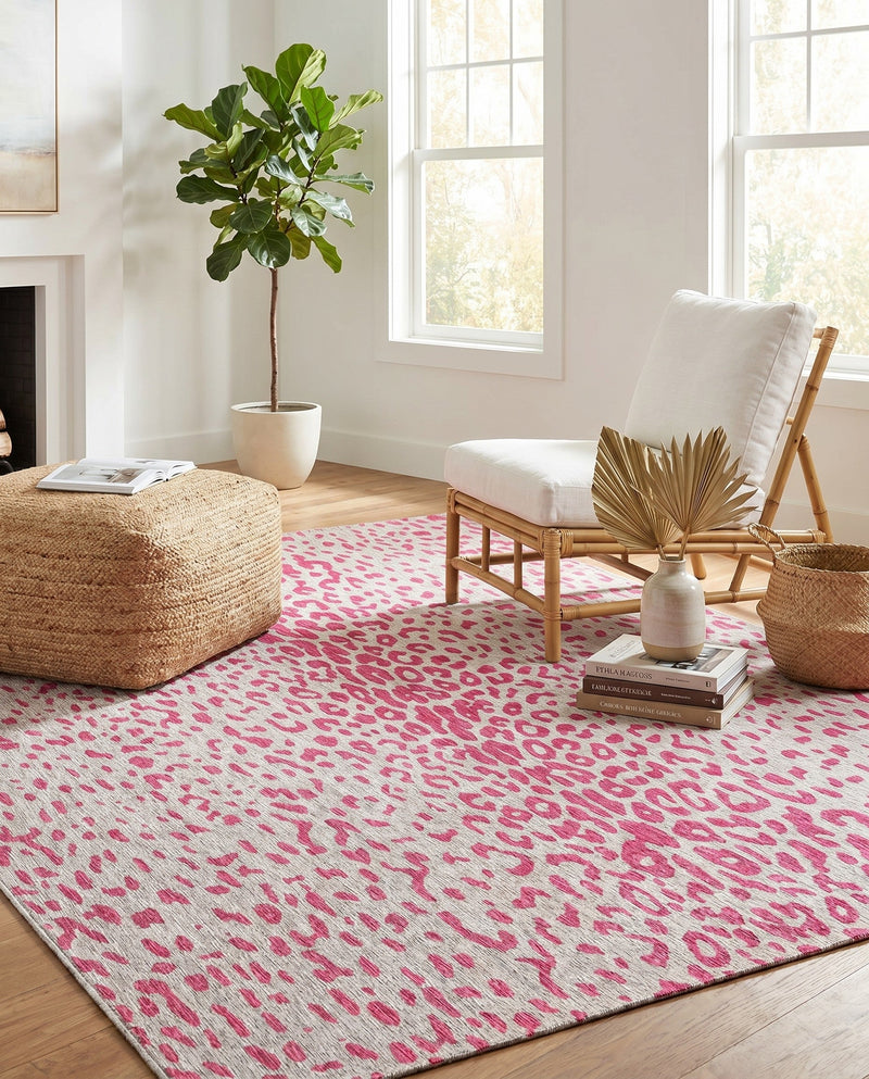 Savannah Escape Collection Area Rug - Serengeti Rectangle Pink Gray  lifestyle 63