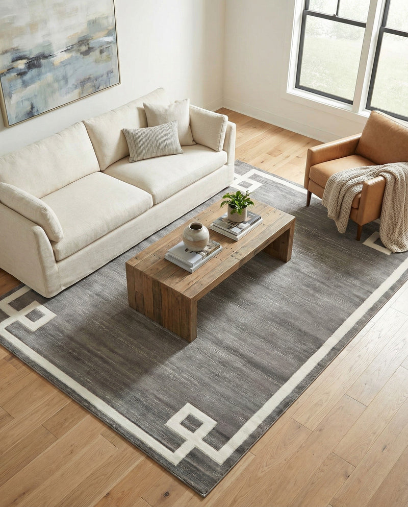 Metro Heights Collection Area Rug -  Bronx Rectangle Gray  lifestyle 35