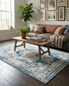 Riviera Elegance Collection Area Rug -  Menton (Blue) Rectangle Blue  lifestyle 35