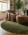Bloomsbury Elegance Collection Area Rug -  Kensington (Green) Round Green  lifestyle 42