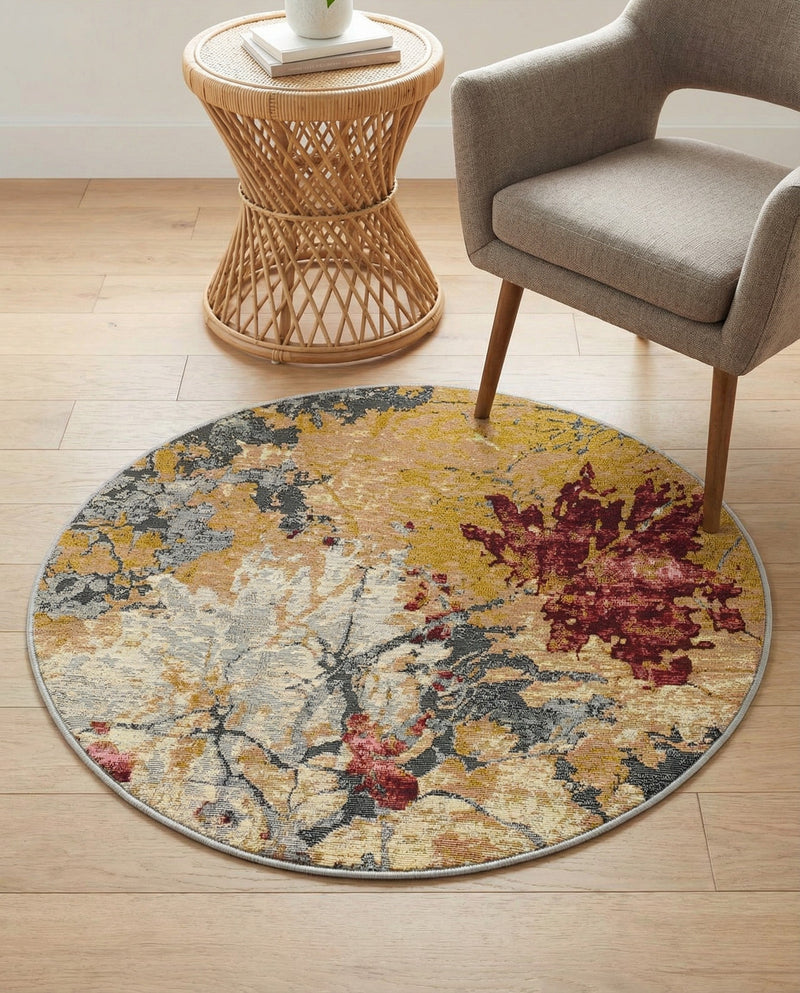 Urban Terrace Collection Area Rug -  Alcove Round Multi  lifestyle 64
