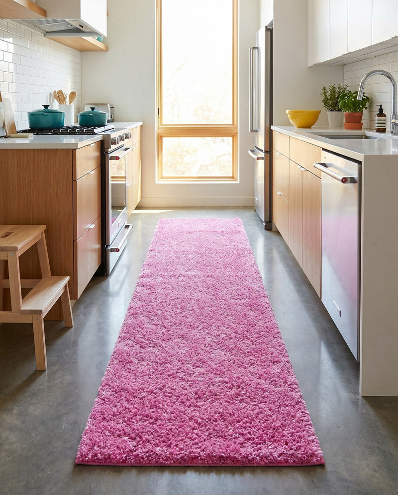 Plush Oasis Collection Area Rug - Serenity (Taffy Pink) Runner Taffy Pink  lifestyle 66