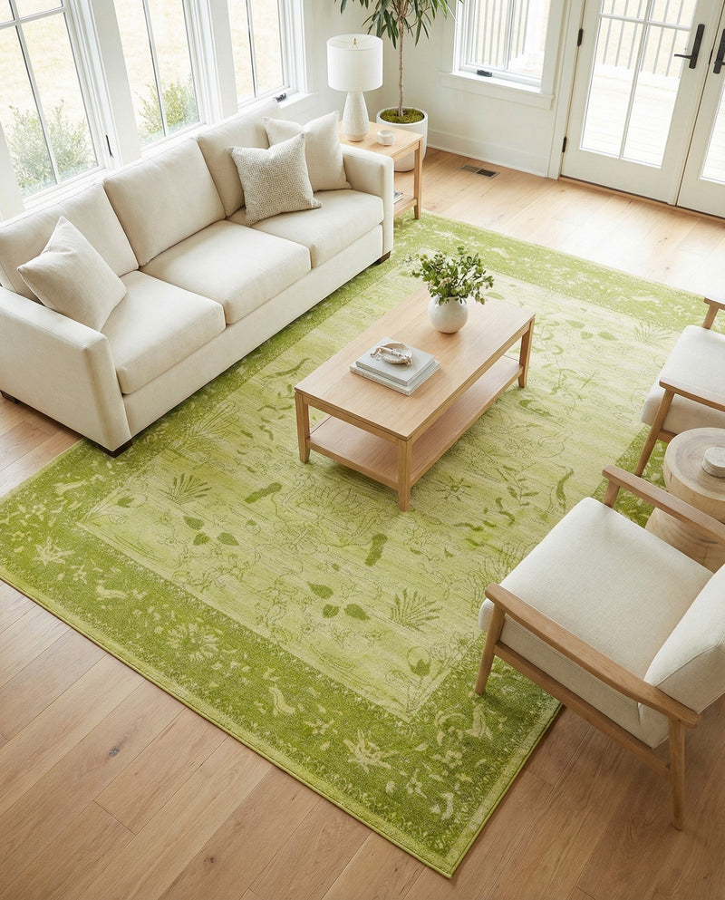 Horizon Collection Area Rug -  Apex (Light Green) Rectangle Light Green  lifestyle 21