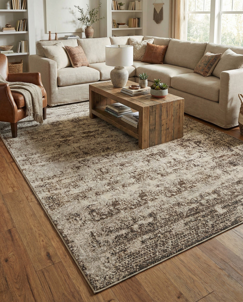 Gobi Sands Collection Area Rug -  Badain Rectangle Cream  lifestyle 29