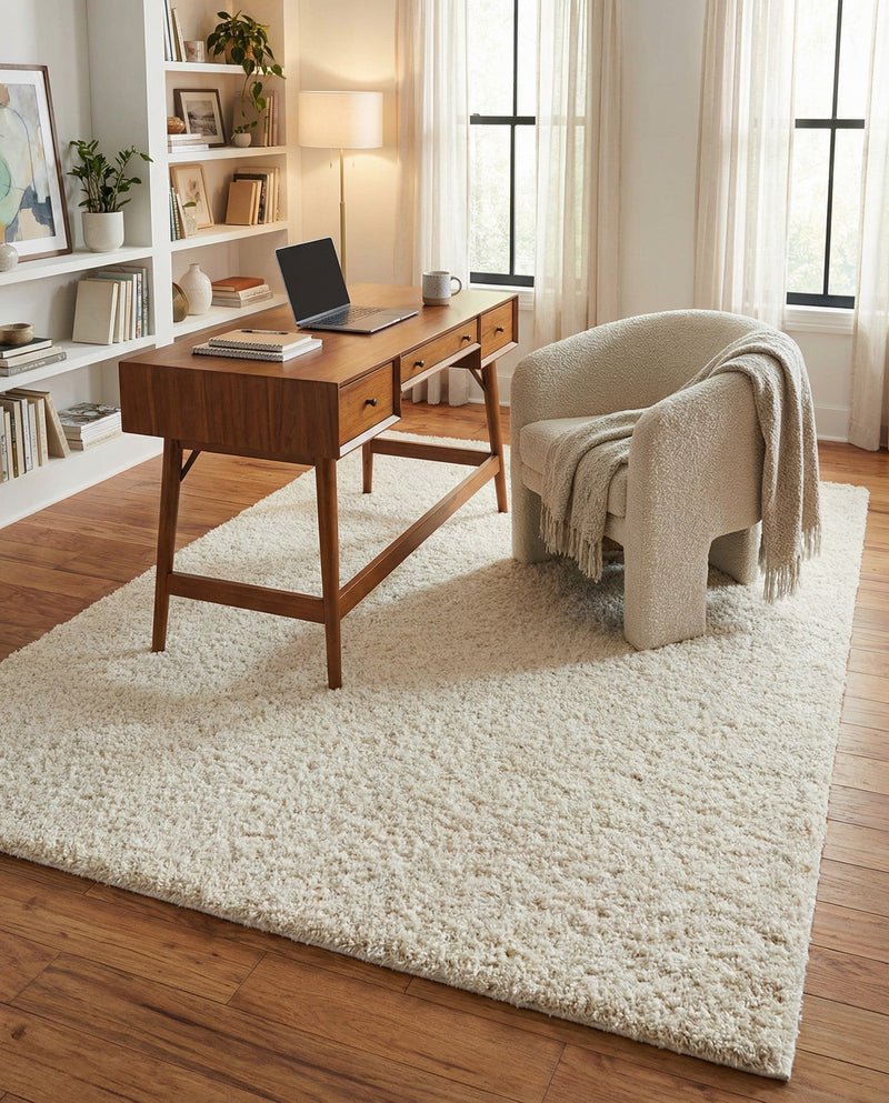 Plush Oasis Collection Area Rug - Serenity (Snow White) Rectangle Snow White  lifestyle 31