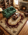 Versailles Elegance Collection Area Rug -  Louveciennes (Red) Rectangle Red  lifestyle 17