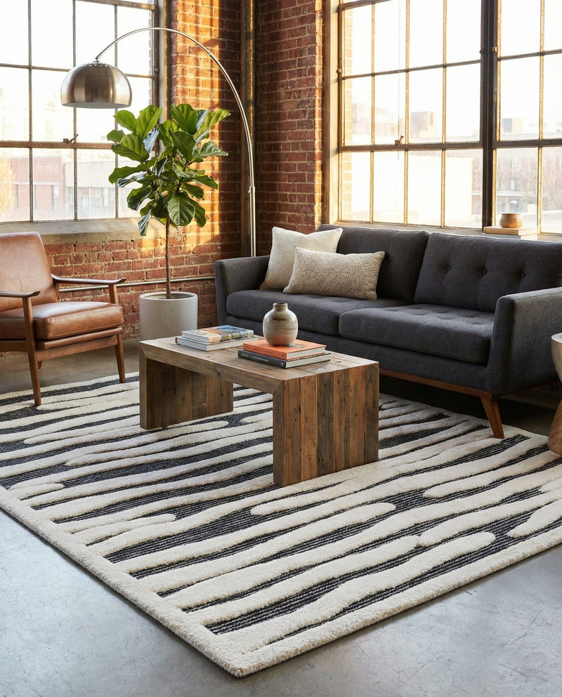 Monochrome Collection Area Rug - Slate Rectangle Gray  lifestyle 16