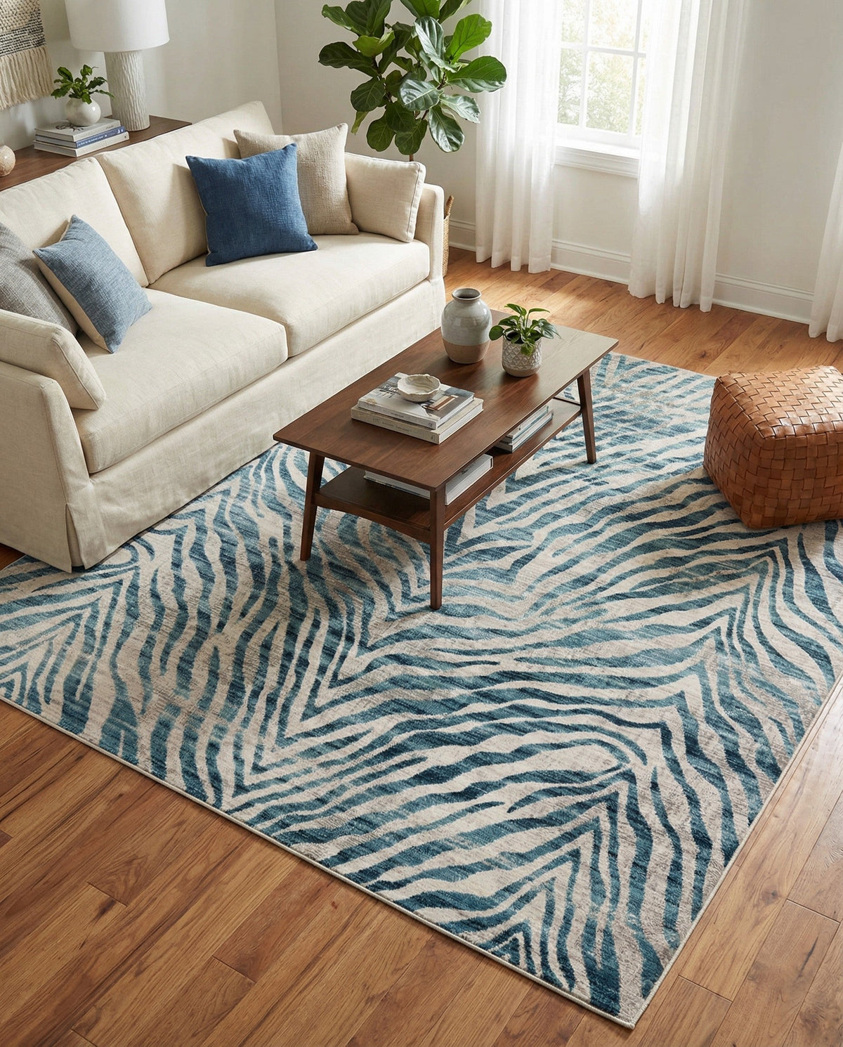 Bloomsbury Elegance Collection Area Rug -  Chelsea Square Blue  lifestyle 85
