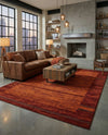 Autumn Meadow Collection Area Rug -  Nutmegwood Rectangle Terracotta  lifestyle 28