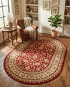 Jaipur Elegance Collection Area Rug -  Nahargarh (Red) Oval Red  lifestyle 84