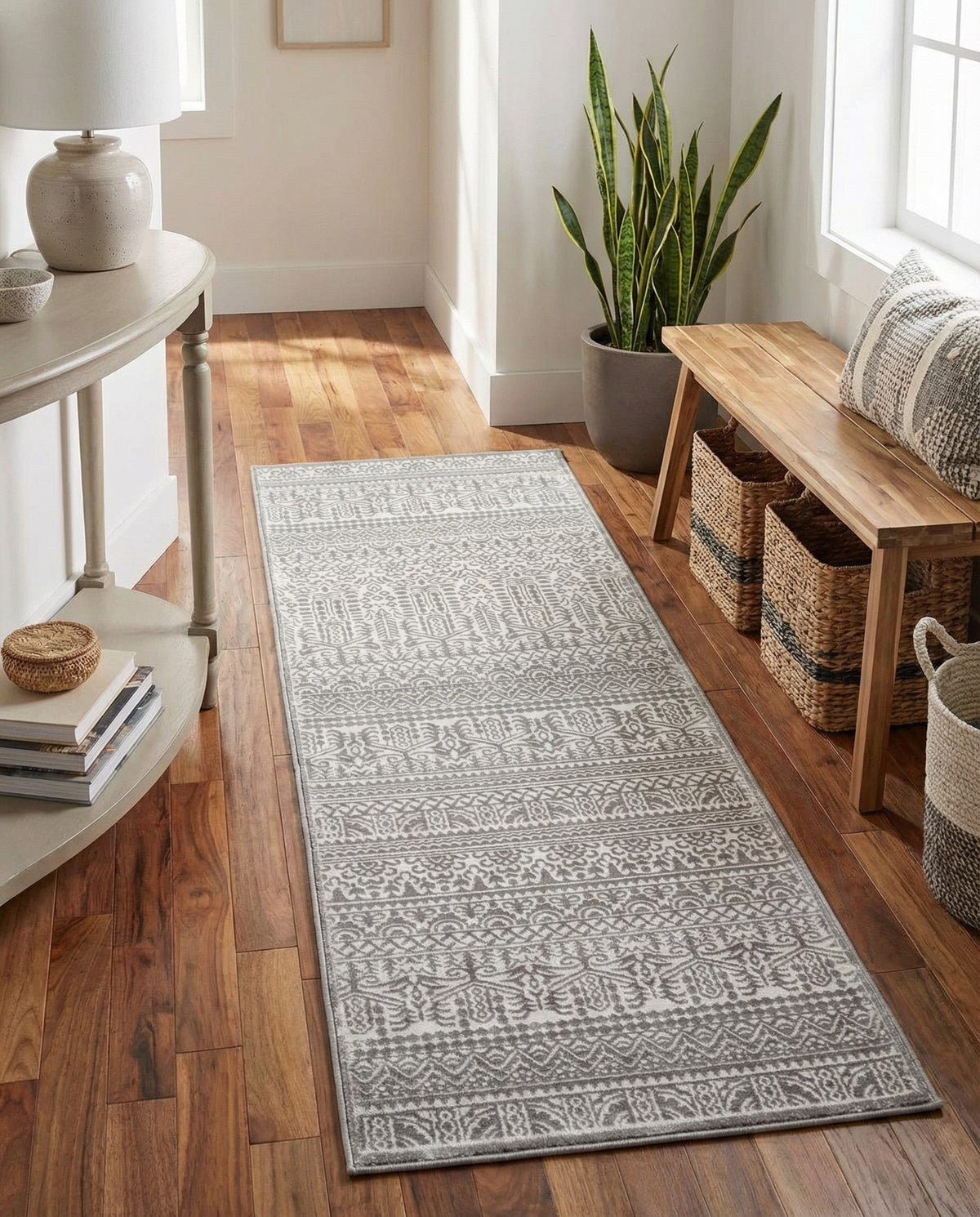 Metro Heights Collection Area Rug -  Chelsea Runner Gray  lifestyle 134