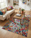 Chromatic Oasis Collection Area Rug -  Lagoon Rectangle Multi  lifestyle 44