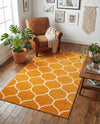 Trellis Mosaic Collection Area Rug -  Pergolatown (Orange) Rectangle Orange  lifestyle 13