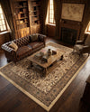 Isfahan Elegance Collection Area Rug - Naghsh-e Jahan (Ivory) Rectangle Ivory  lifestyle 30