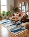 Cozy Cove Shag Collection Area Rug -  Tidewater Rectangle Blue  lifestyle 18