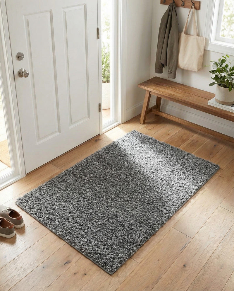 Cozy Comfort Shag Collection Area Rug - Haven (Pebble Gray) Rectangle Pebble Gray  lifestyle 23