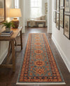 Persian Elegance Collection Area Rug -  Bushehr Runner Light Blue  lifestyle 54