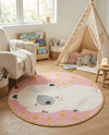 Wonder Tykes Collection Area Rug -  Jovial Round Pink  lifestyle 8