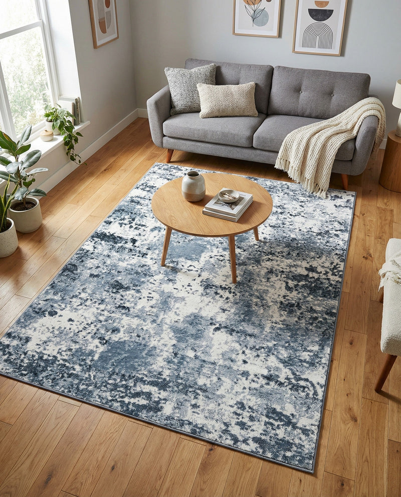 Luminara Sands Collection Area Rug - Elysium (Vintage Blue) Rectangle Vintage Blue  lifestyle 19