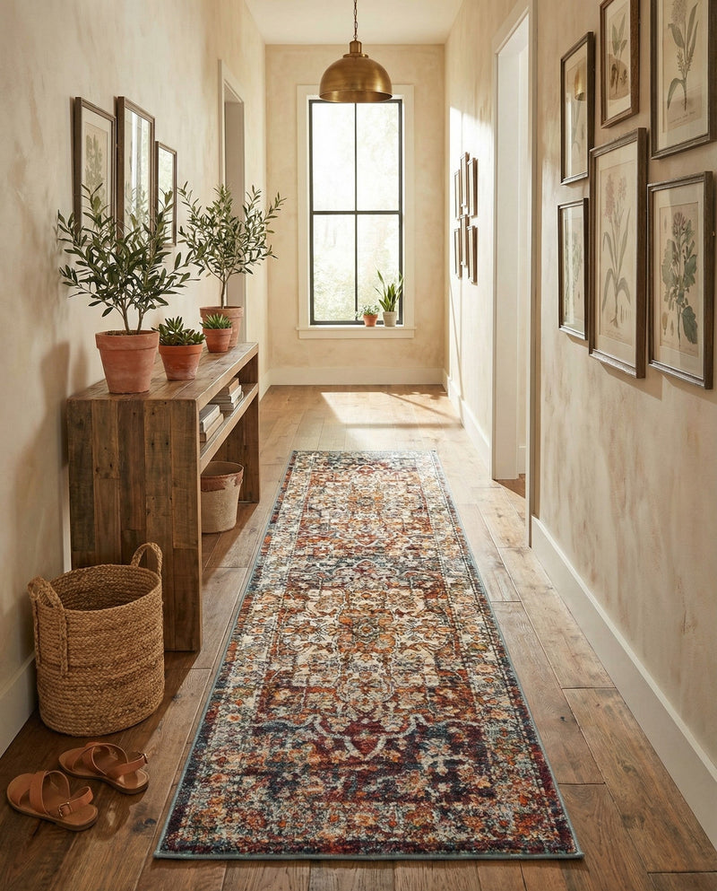 Savannah Soiree Collection Area Rug -  Everglade (Multi) Runner Multi  lifestyle 46